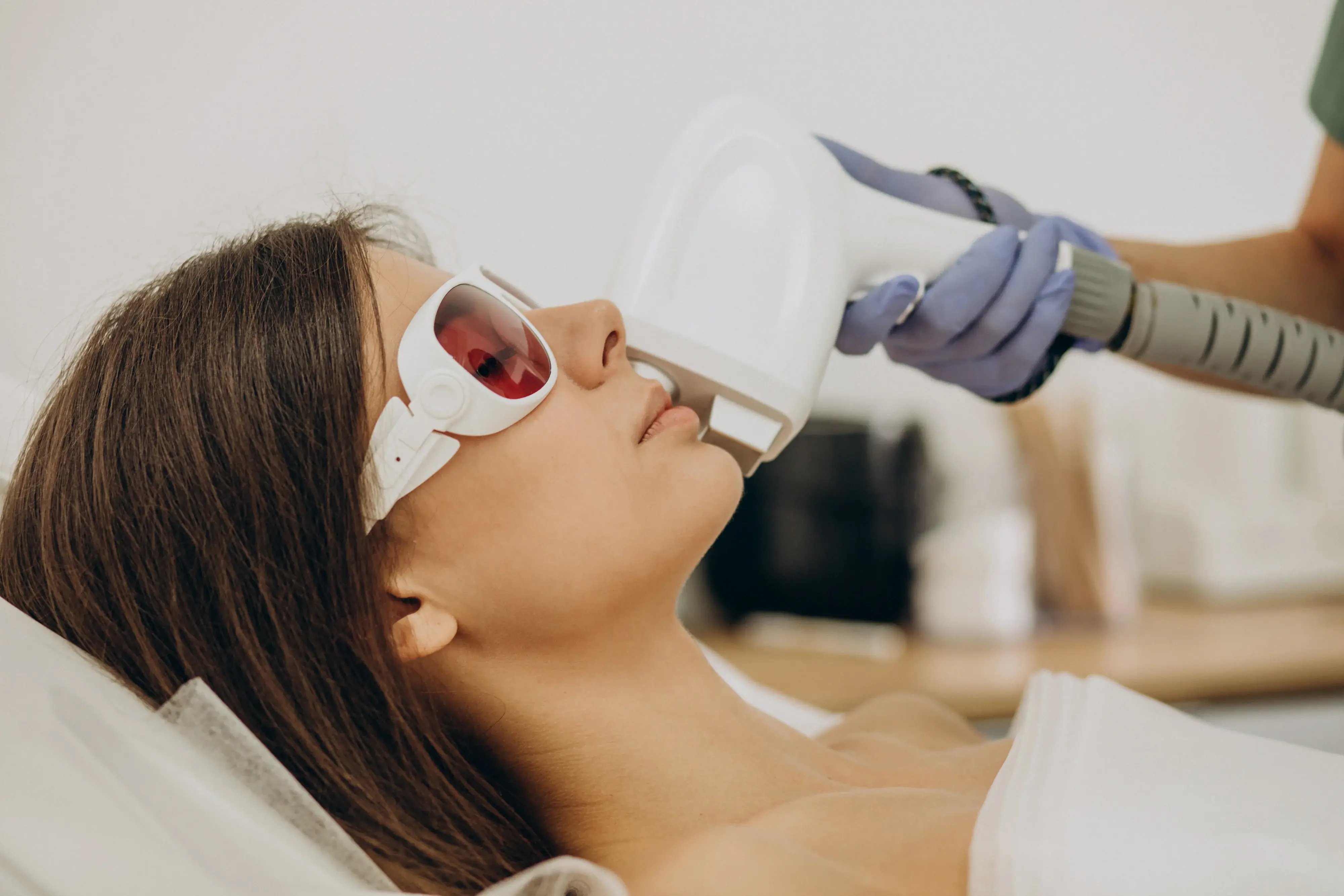 women receiving bbl laser treatment